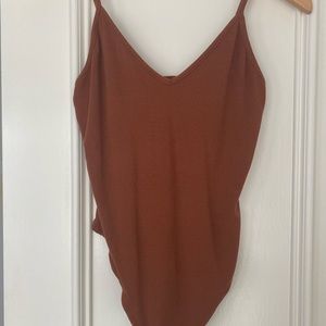 BP burnt orange bodysuit